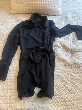 House of Harlow 1960 Black Mini Wrap Dress